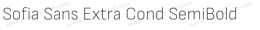 Sofia Sans Extra Cond SemiBold字体转换